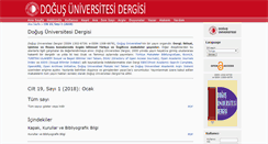 Desktop Screenshot of journal.dogus.edu.tr