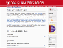 Tablet Screenshot of journal.dogus.edu.tr